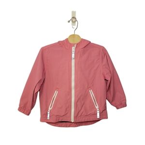 Hanna Andersson Size 5 / 110 Pink Hooded Zip Up Anorak Jacket